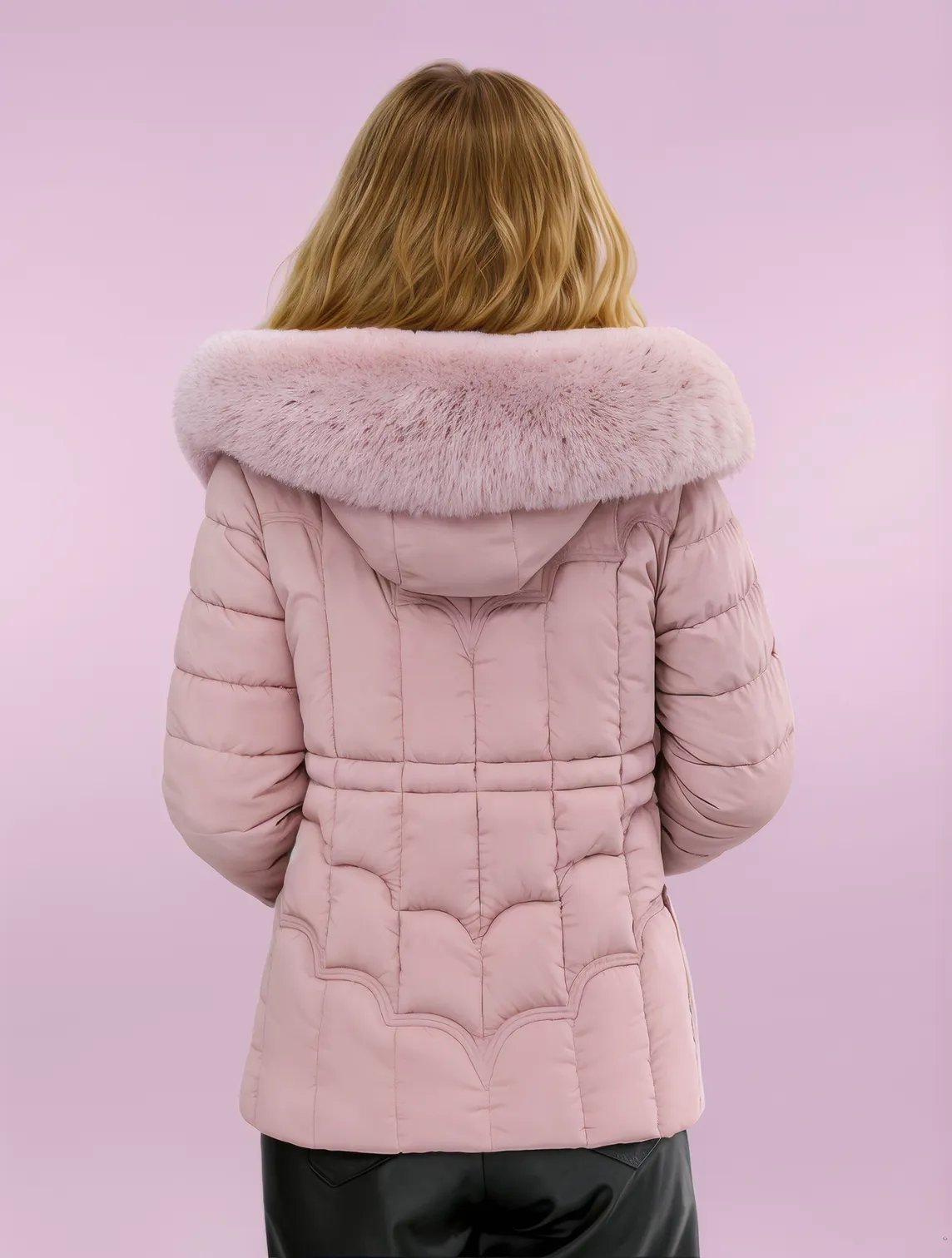 Faux Fur Trimmed Padded Parka Puffer Coat