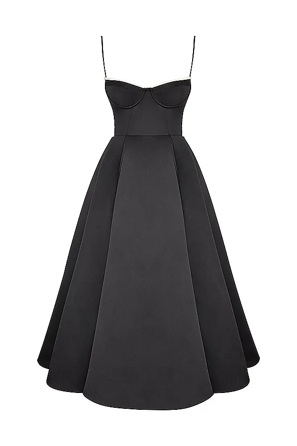 Black Christina Midi Dress