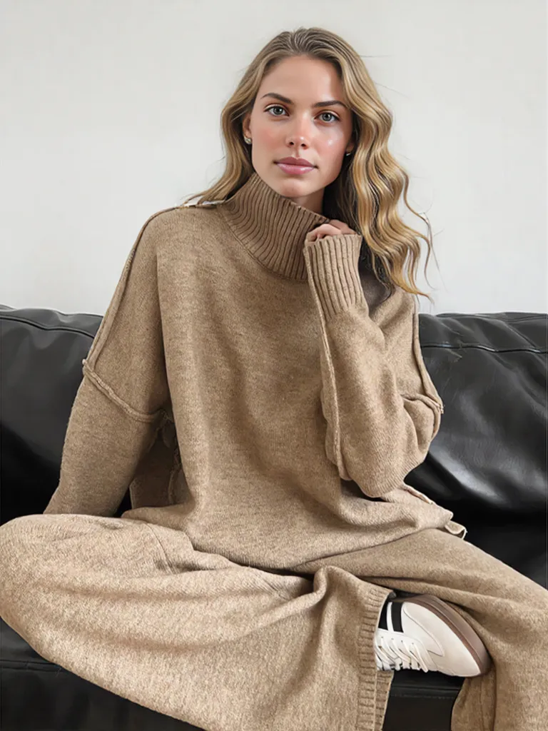 Yasmine | Women's Turtleneck Knit Ensemble