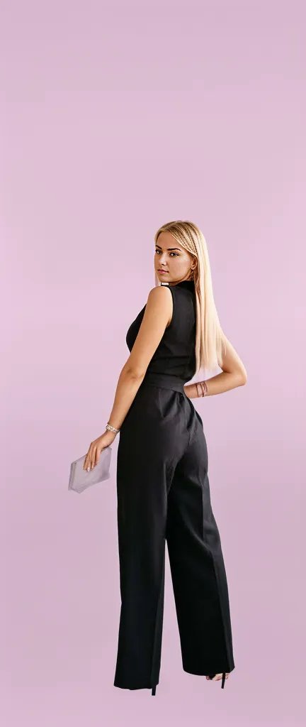 Stylish Black and White Women's Jumpsuit