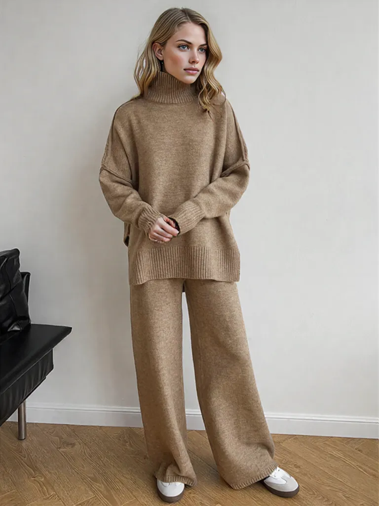 Yasmine | Women's Turtleneck Knit Ensemble