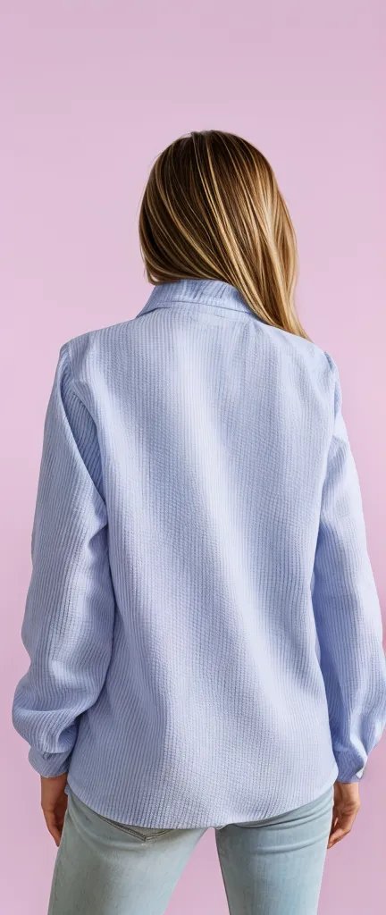 Striped Ruffle Blouse for Women