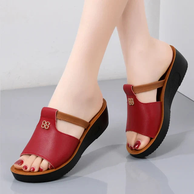 Women's Casual Platform Wedge Sandals - Comfortable Open Toe Design