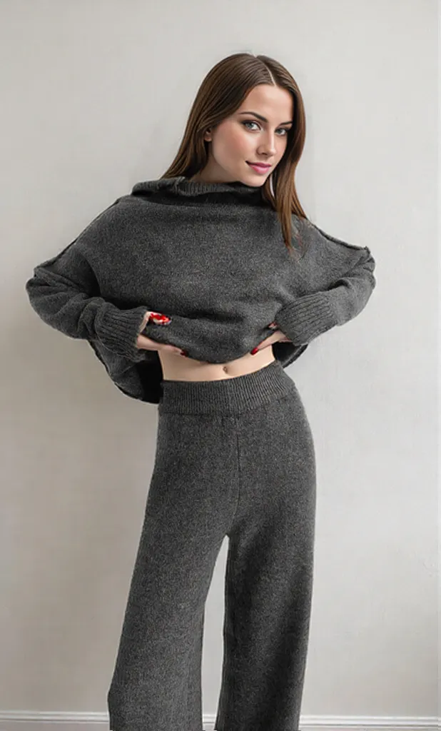 Yasmine | Women's Turtleneck Knit Ensemble