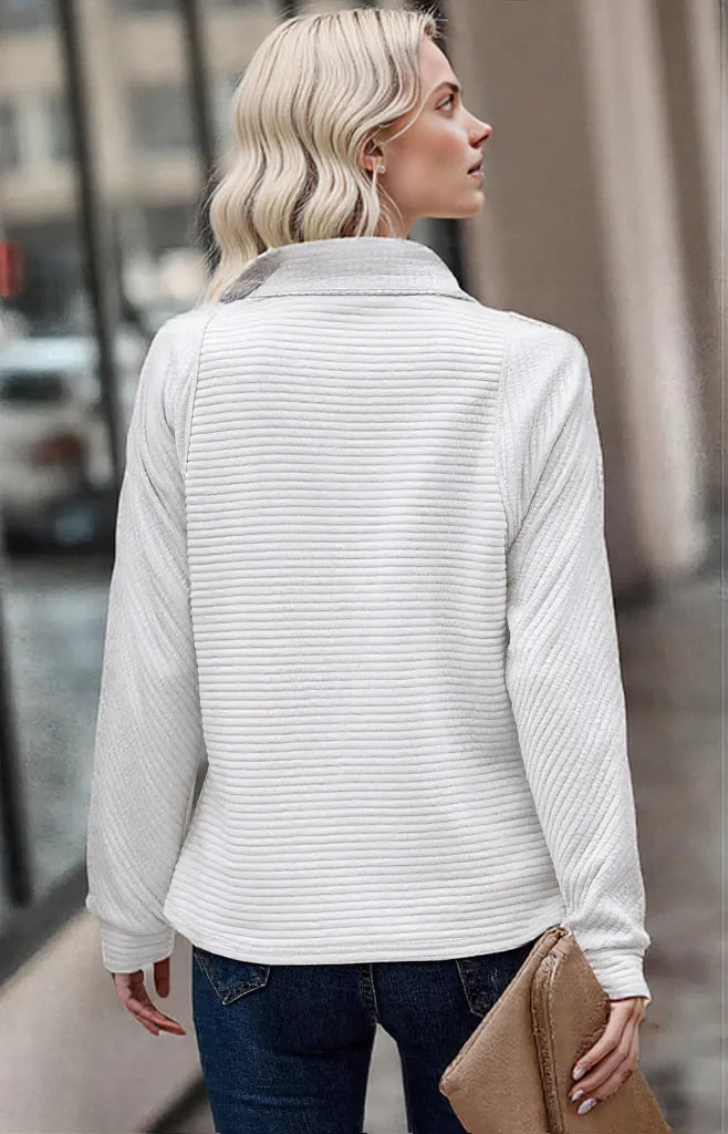 Ella | Women's Textured Quarter-Zip Pullover