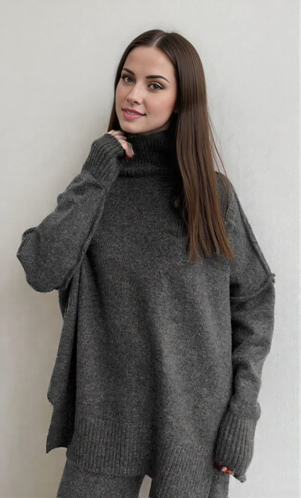 Yasmine | Women's Turtleneck Knit Ensemble