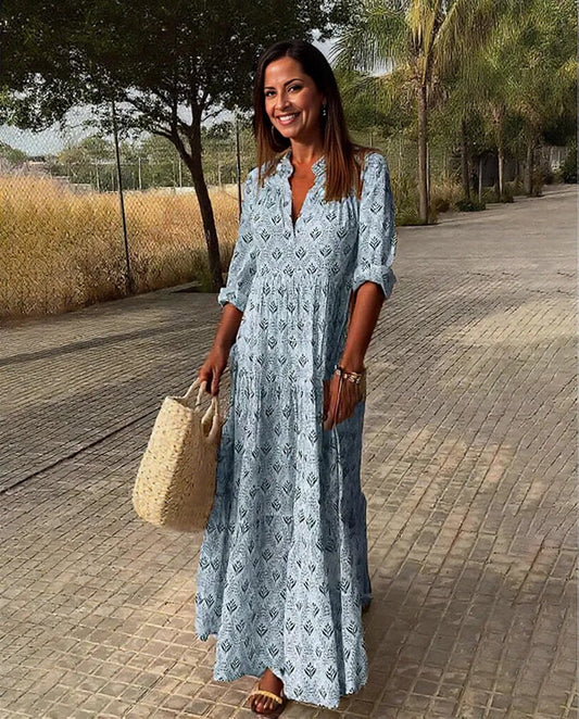 Lucy | Bohemian Long Sleeve Maxi Dress for Women