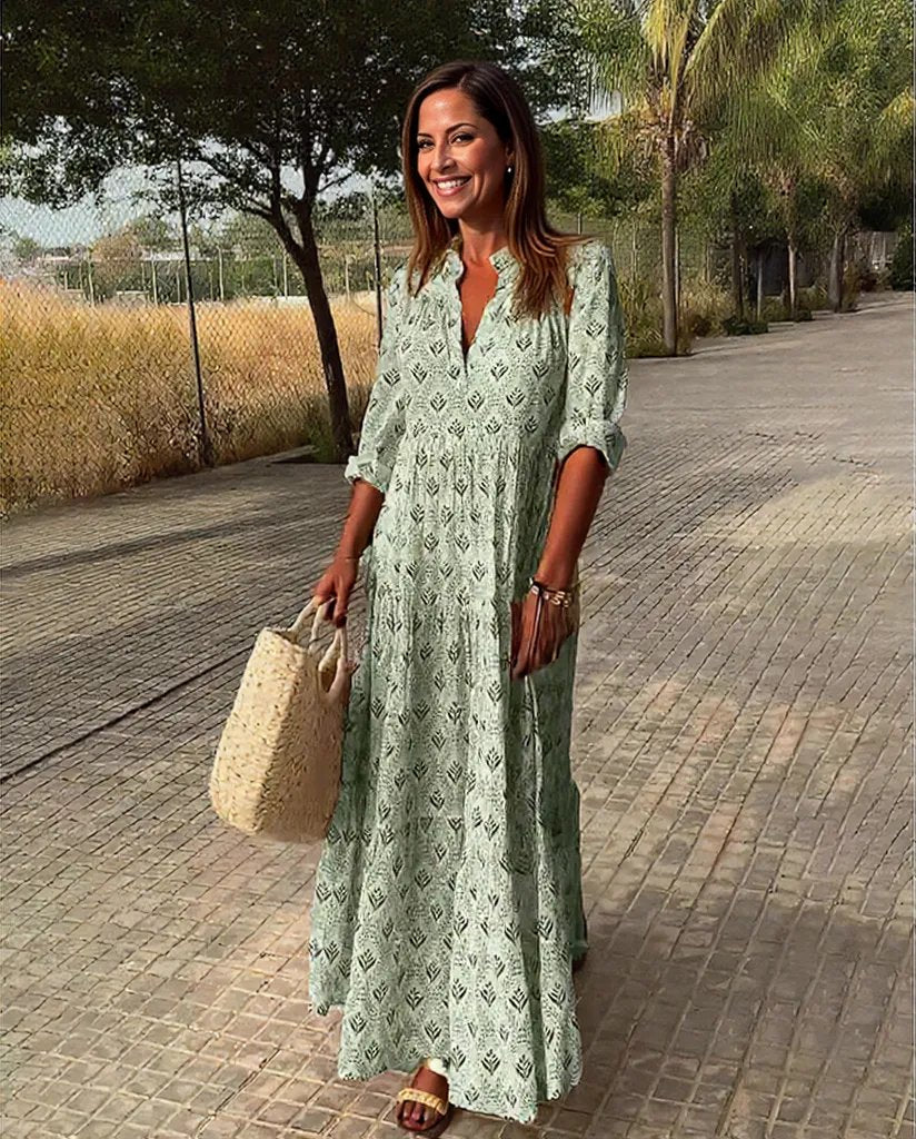 Lucy | Bohemian Long Sleeve Maxi Dress for Women