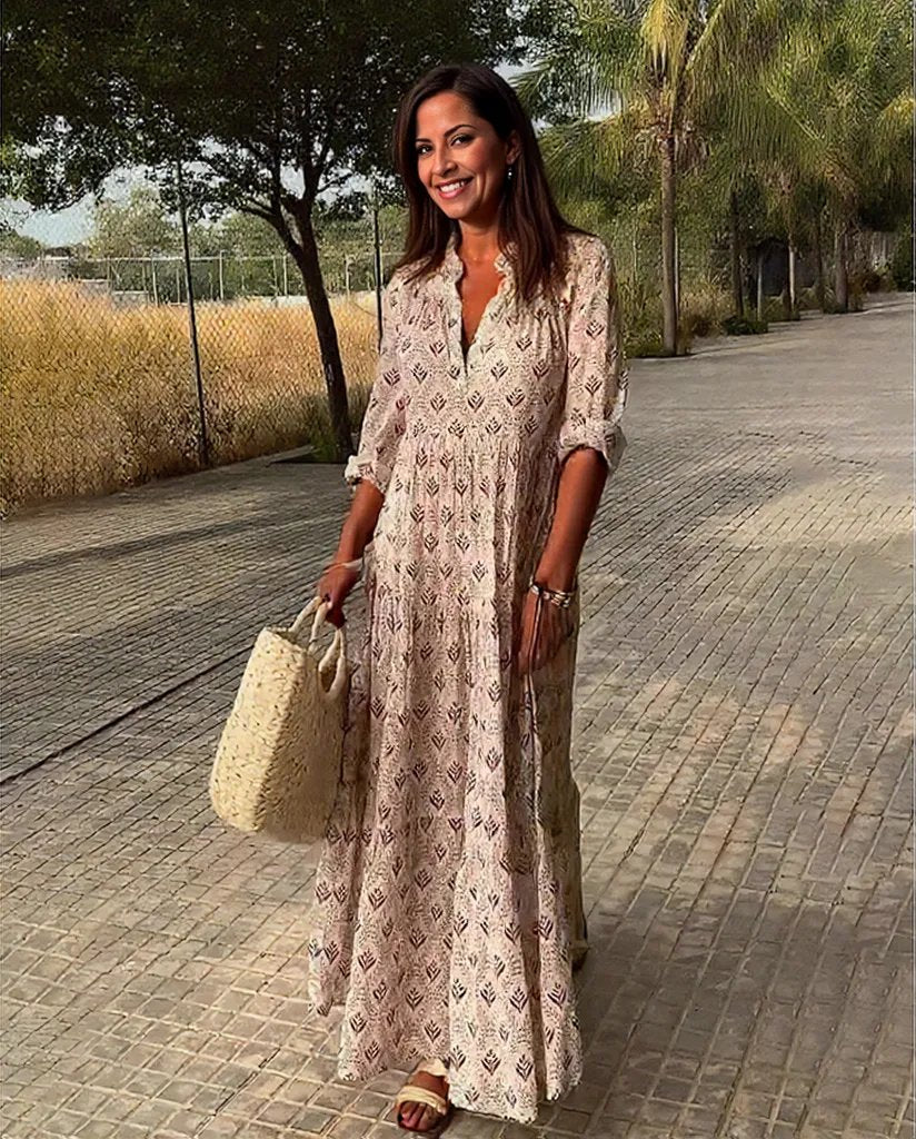 Lucy | Bohemian Long Sleeve Maxi Dress for Women