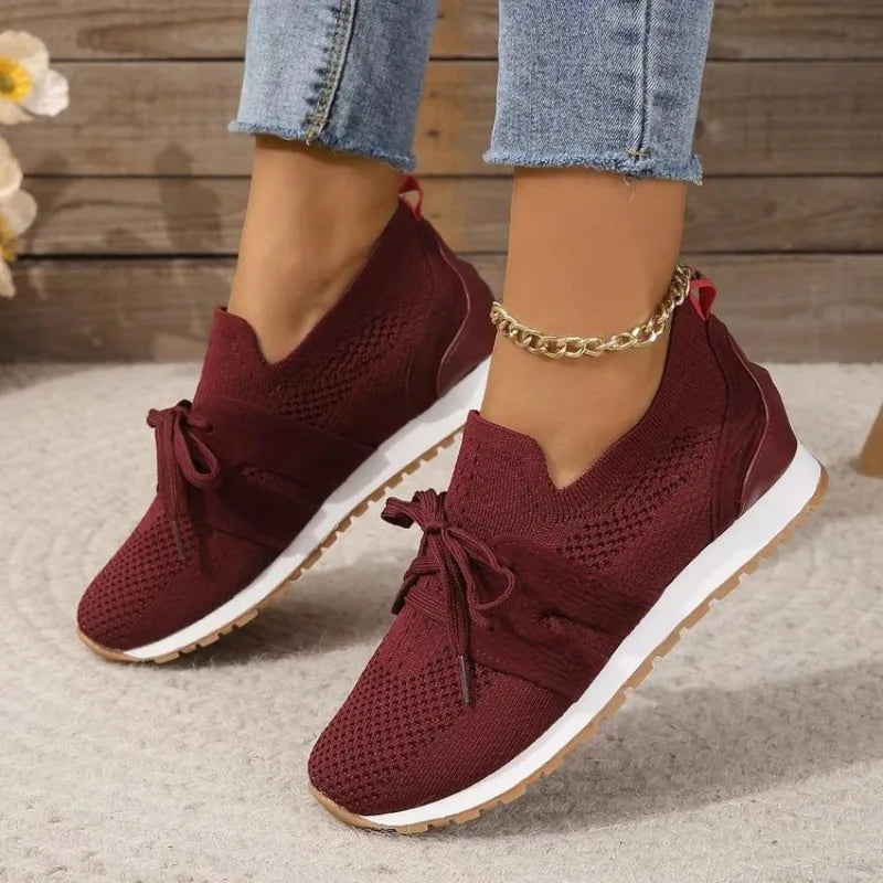 Women's Lace-Up Mesh Comfort Sneakers