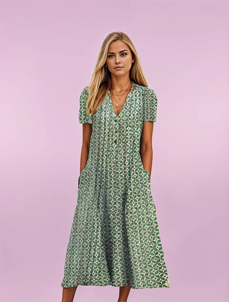 Women's Dress Featuring Handy Side Pockets