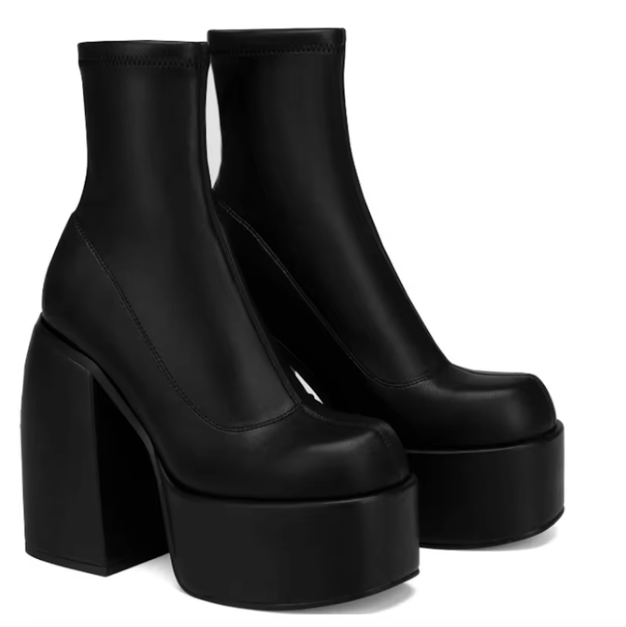 Stylish and Comfortable Women's High-Heeled Boots in PU Leather