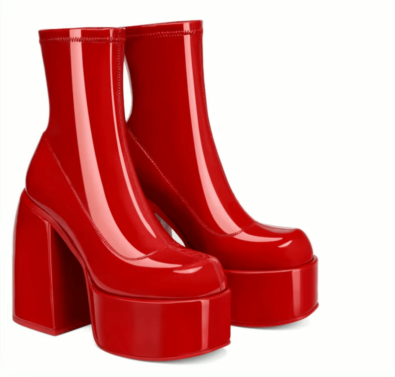 Stylish and Comfortable Women's High-Heeled Boots in PU Leather