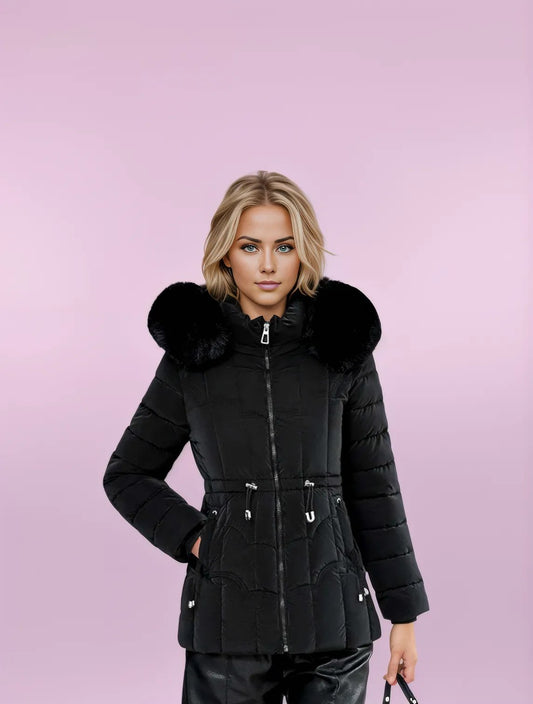 Faux Fur Trimmed Padded Parka Puffer Coat