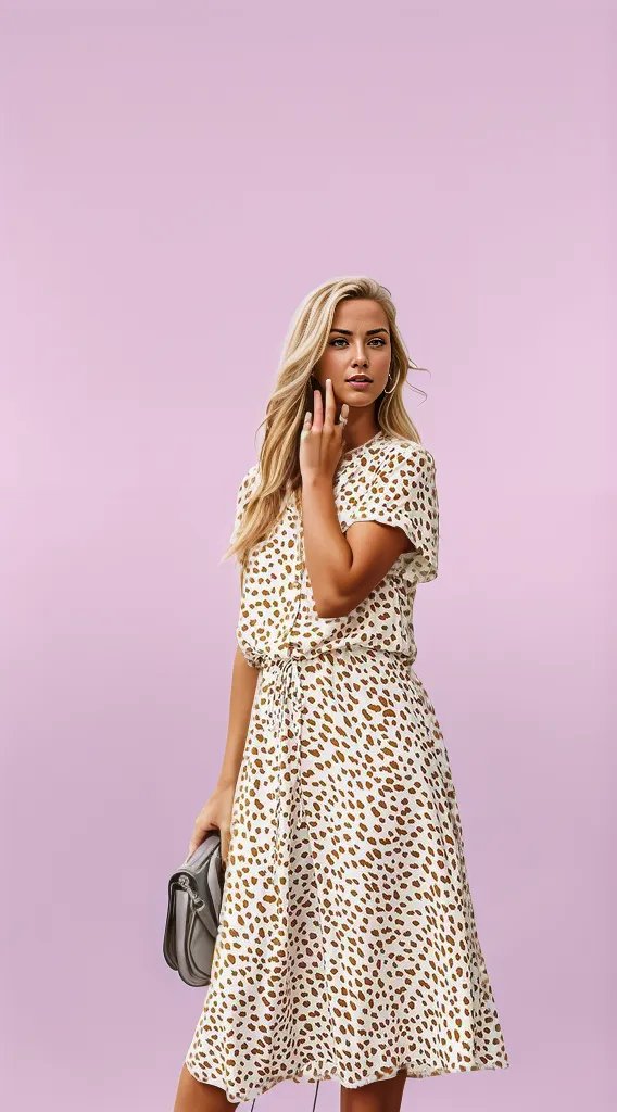 Stylish Leopard Print Dress for Women