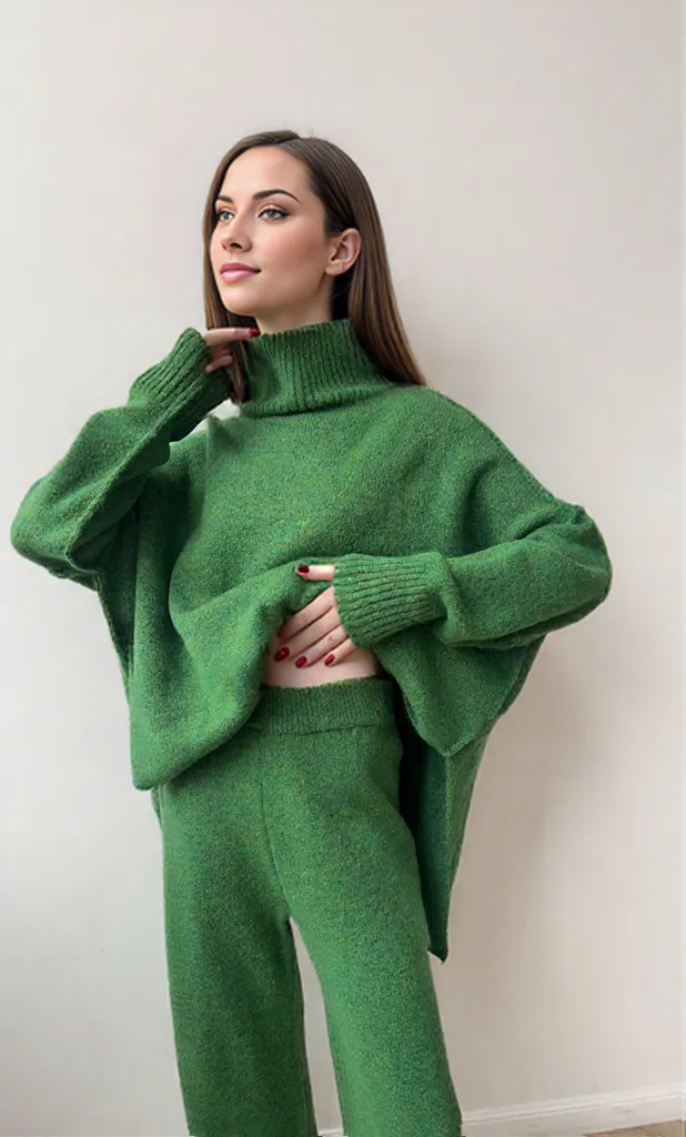 Yasmine | Women's Turtleneck Knit Ensemble