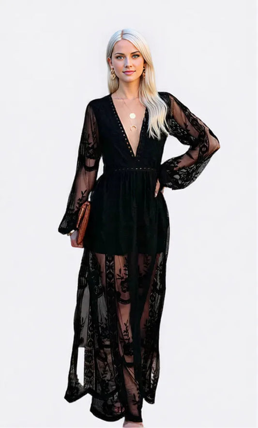 Marilyn - Timeless Bohemian Lace Maxi Dress for Women