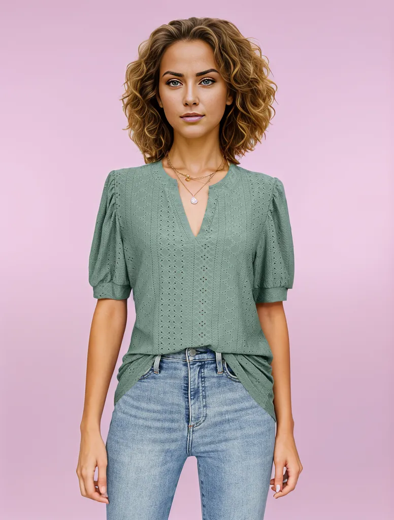 Magnolia Puff Sleeve T-Shirt